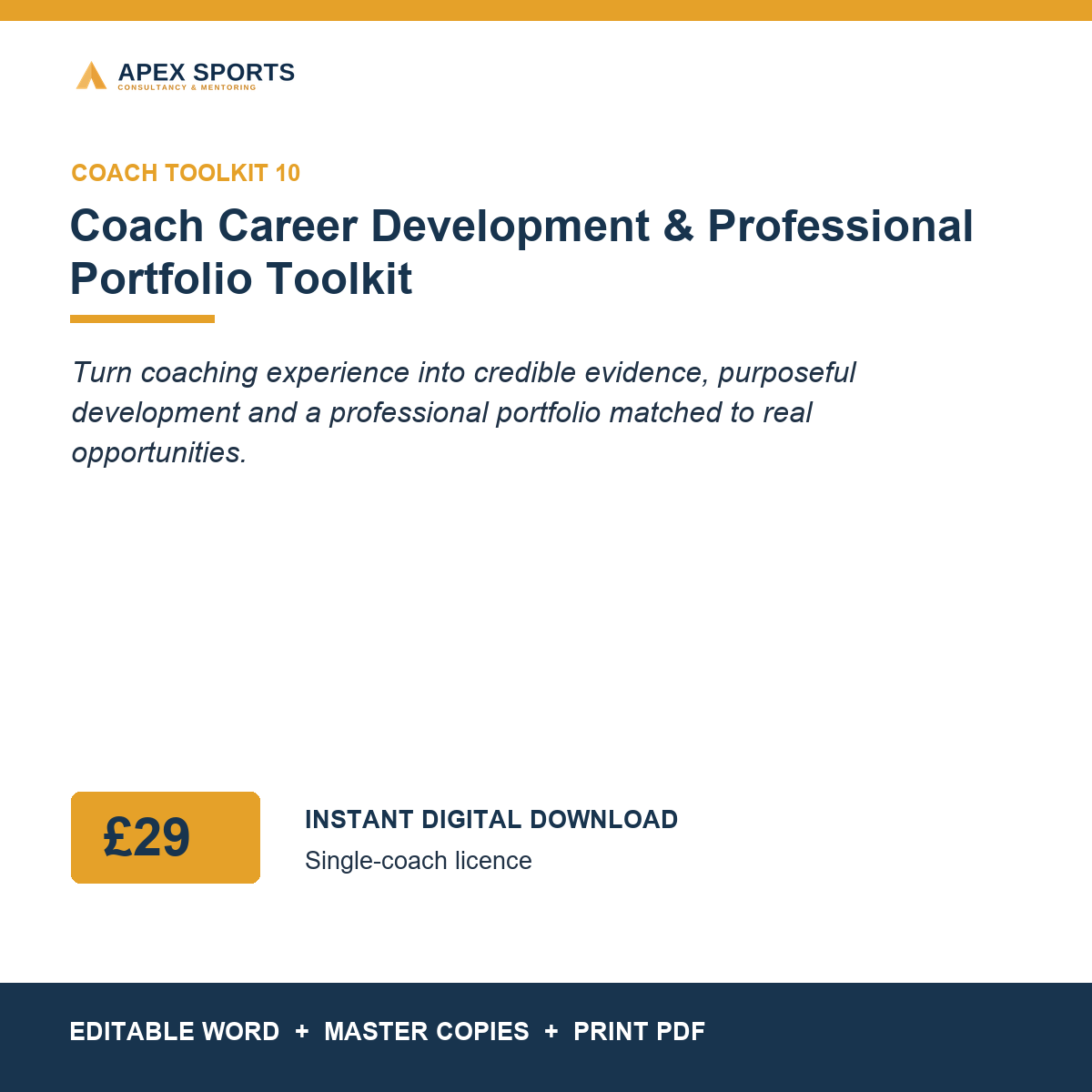 APEX Coach Career Development and Professional Portfolio digital toolkit.