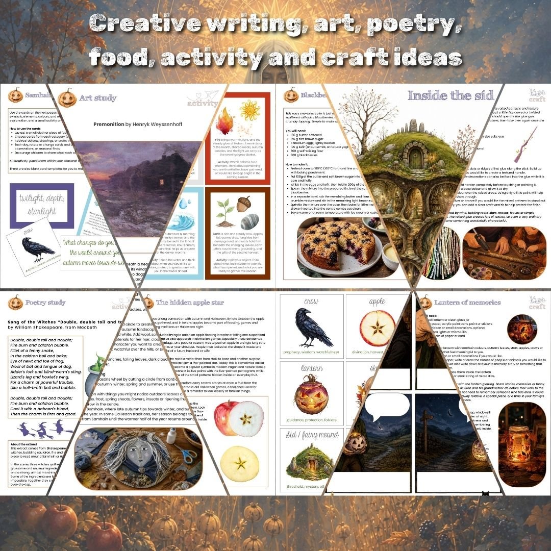 Samhain Family Pack | Halloween Folklore, Crafts, Nature Study & Wheel of the Year Printable