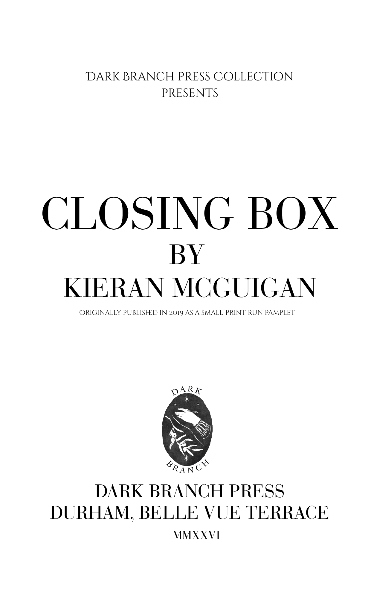Closing Box Introduction Page