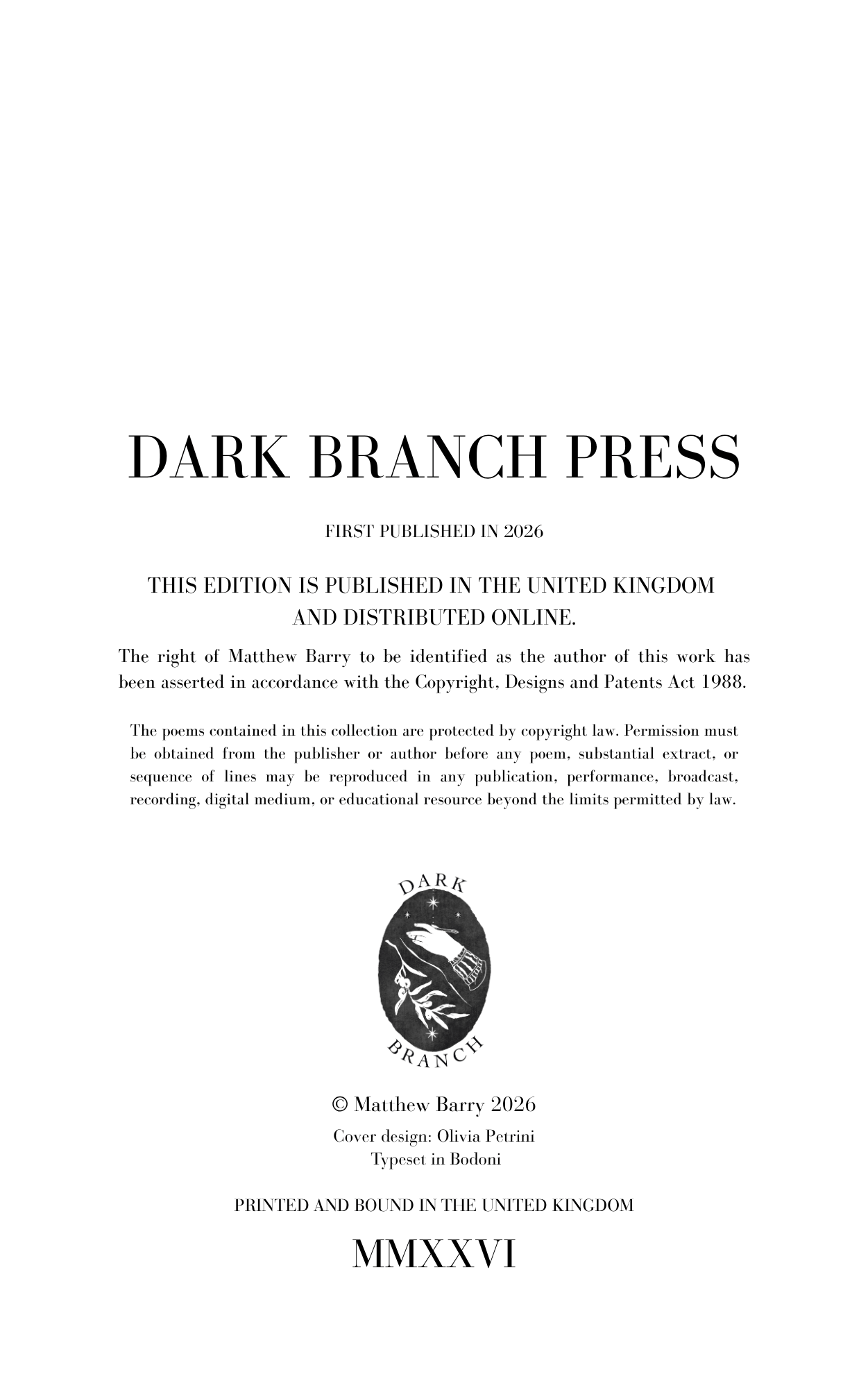 DARK BRANCH PRESS LEGAL COPY Lycan Sigh