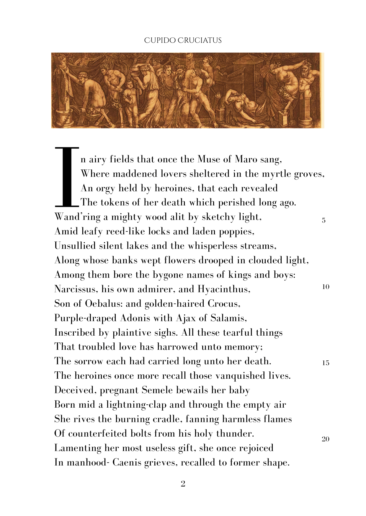 First 25 Lines of Cupid Crucified