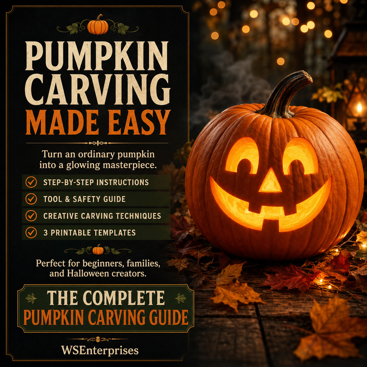 you can now learn how to create sosphicated pumpkin