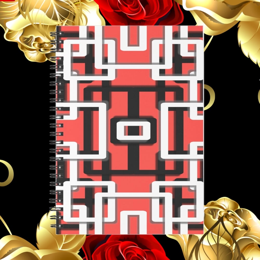 A spiral notebook design created by Erin Nevers.