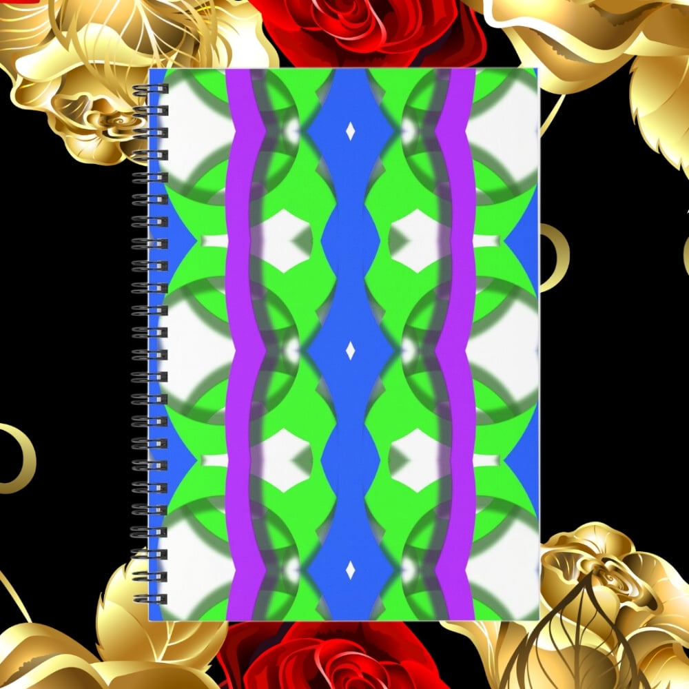 A spiral notebook design created by Erin Nevers.