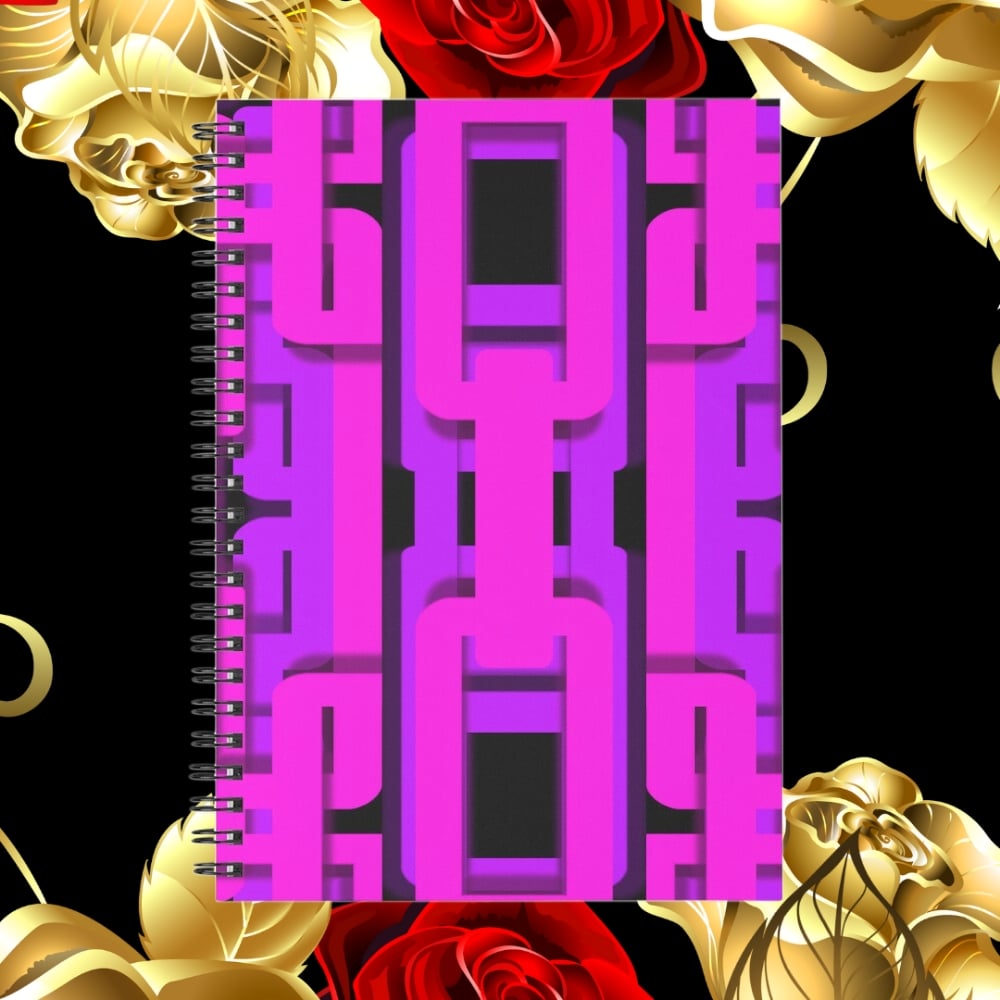 A spiral notebook design created by Erin Nevers.
