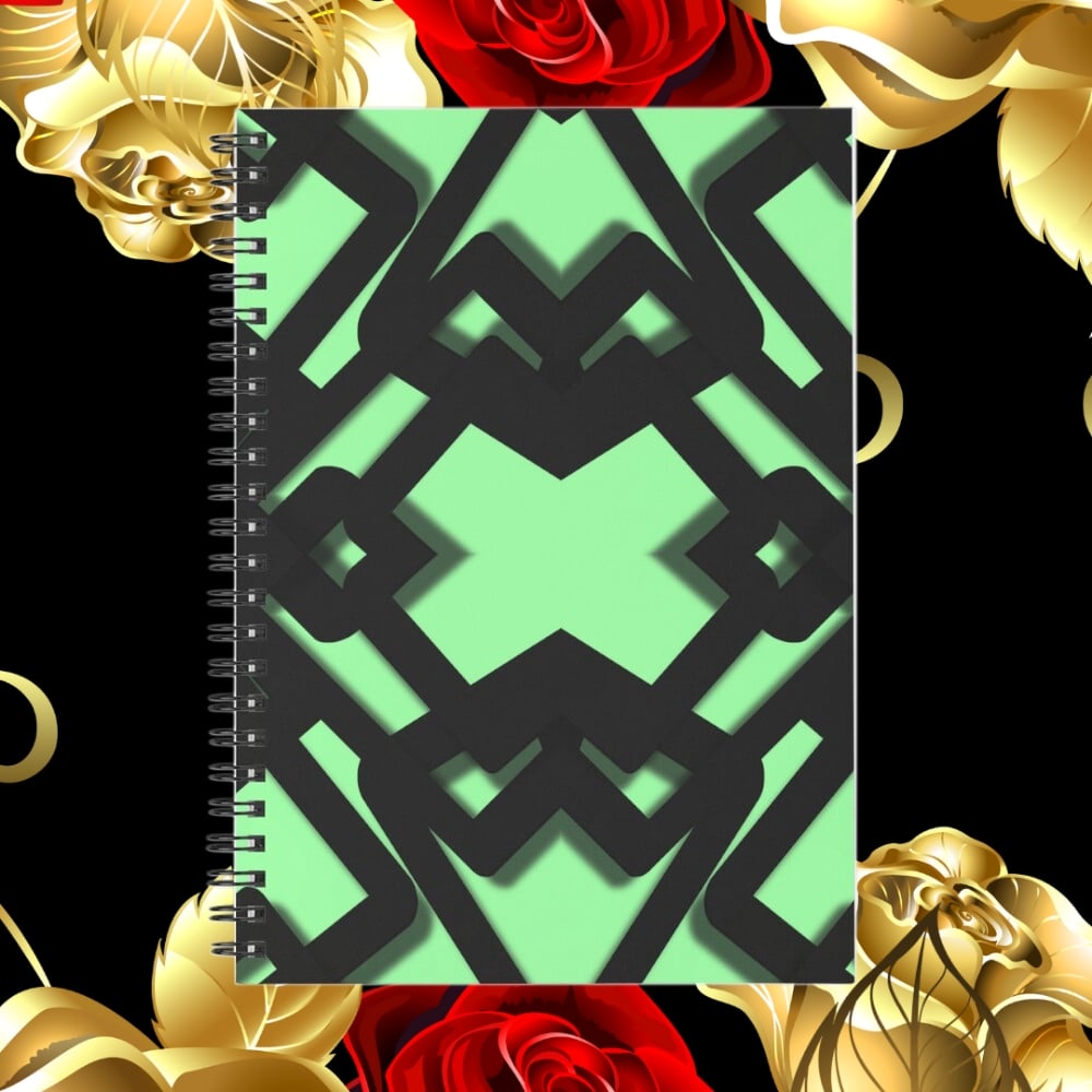 A spiral notebook design created by Erin Nevers.