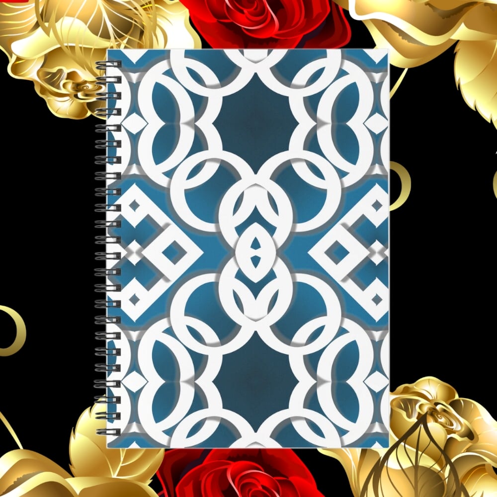 A spiral notebook design created by Erin Nevers.