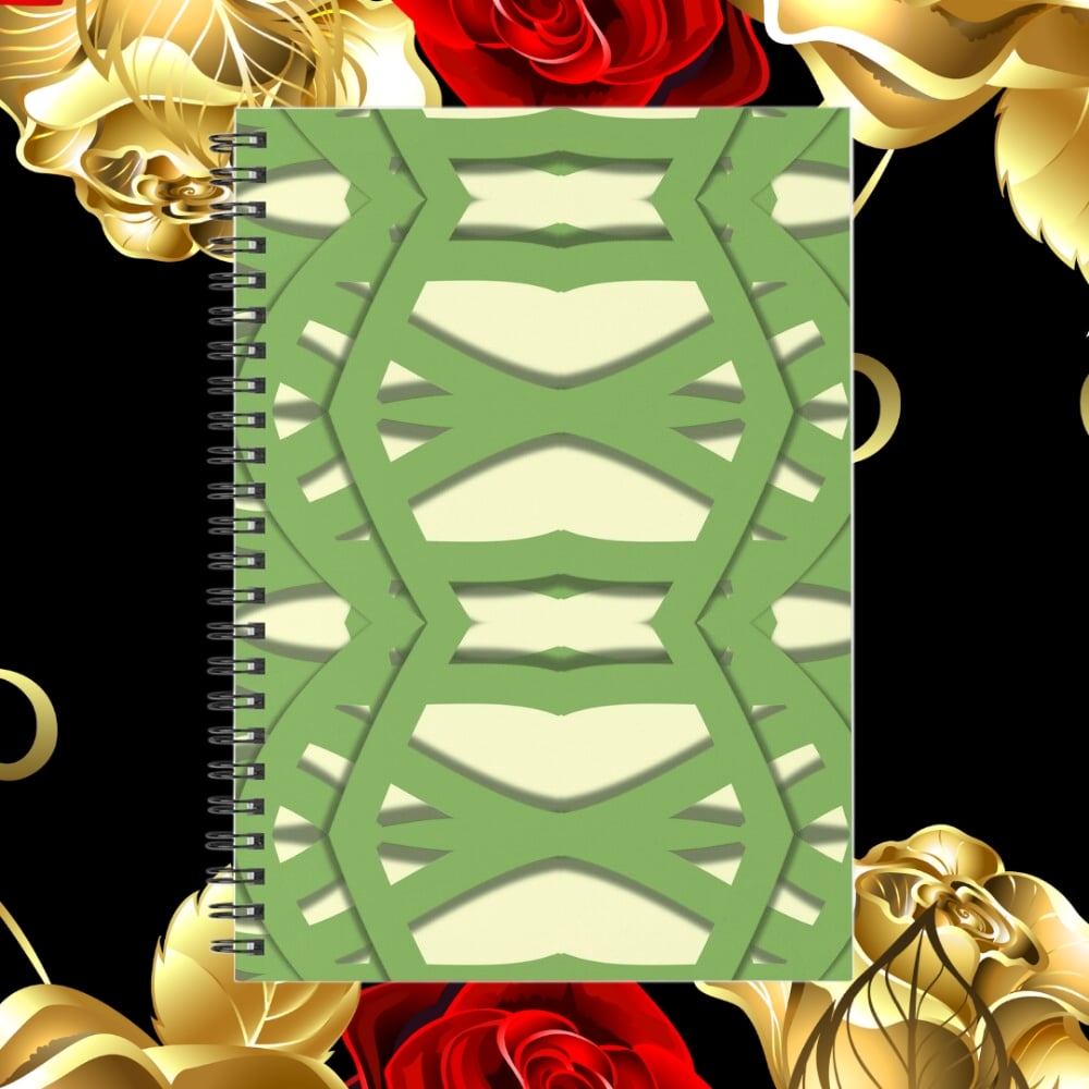 A spiral notebook design created by Erin Nevers.