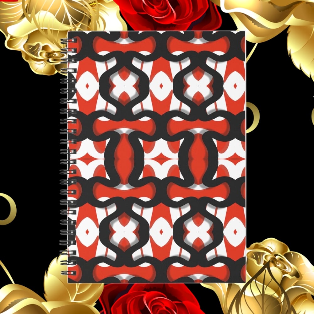 A spiral notebook design created by Erin Nevers.