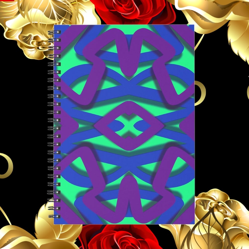 A spiral notebook design created by Erin Nevers.