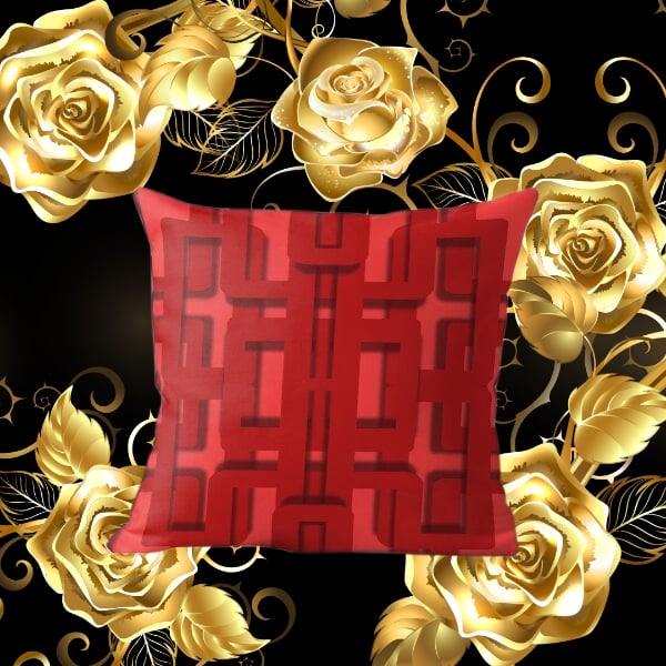 A throw pillow design created by Erin Nevers.