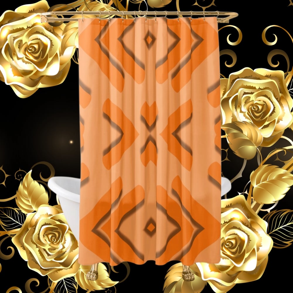 A shower curtain design created by Erin Nevers.