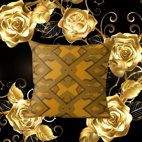 A throw pillow design created by Erin Nevers.