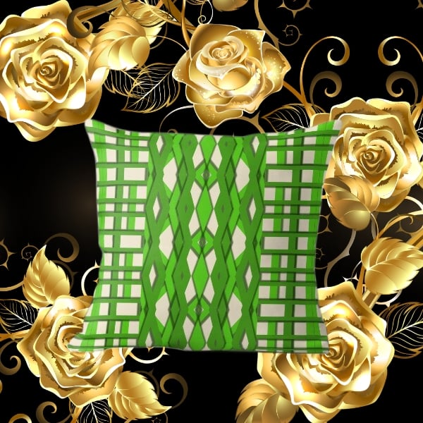 A throw pillow design created by Erin Nevers.