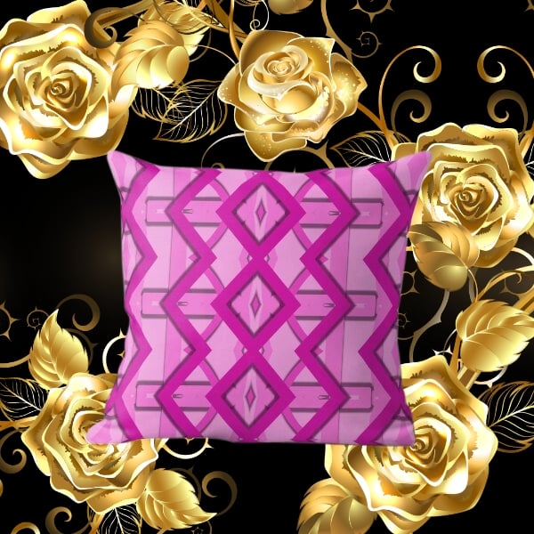 A throw pillow design created by Erin Nevers.