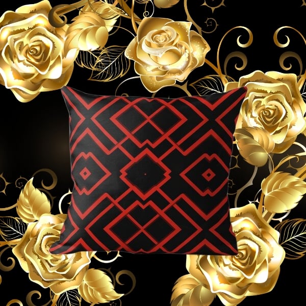 A throw pillow design created by Erin Nevers.