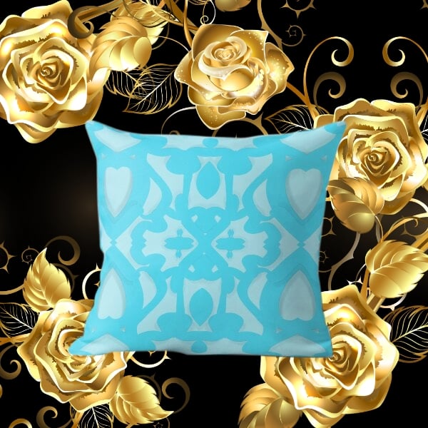 A throw pillow design created by Erin Nevers.