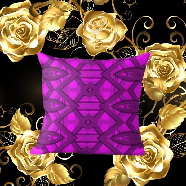 A throw pillow design created by Erin Nevers.
