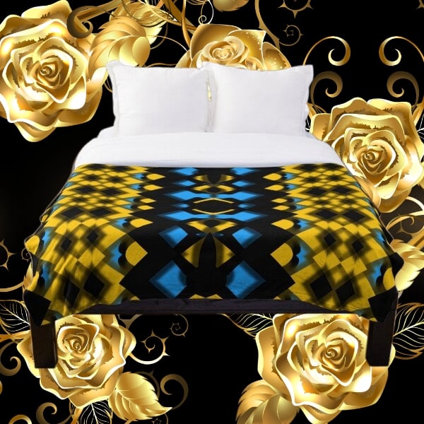 A throw blanket design created by Erin Nevers.