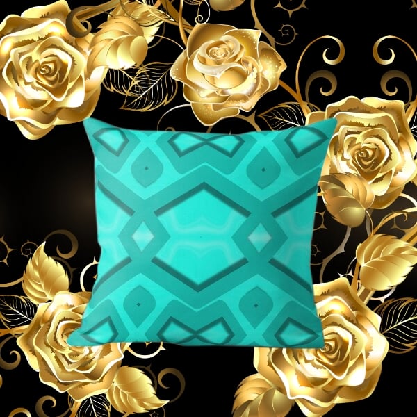 A throw pillow design created by Erin Nevers.