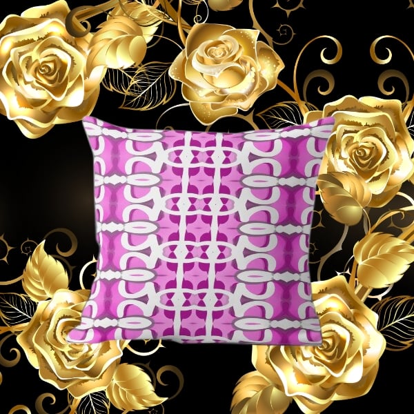 A throw pillow design created by Erin Nevers.