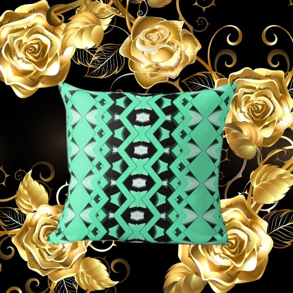 A throw pillow design created by Erin Nevers.
