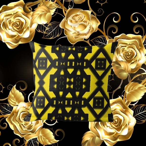 A throw pillow design created by Erin Nevers.