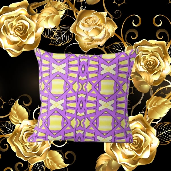 A throw pillow design created by Erin Nevers.