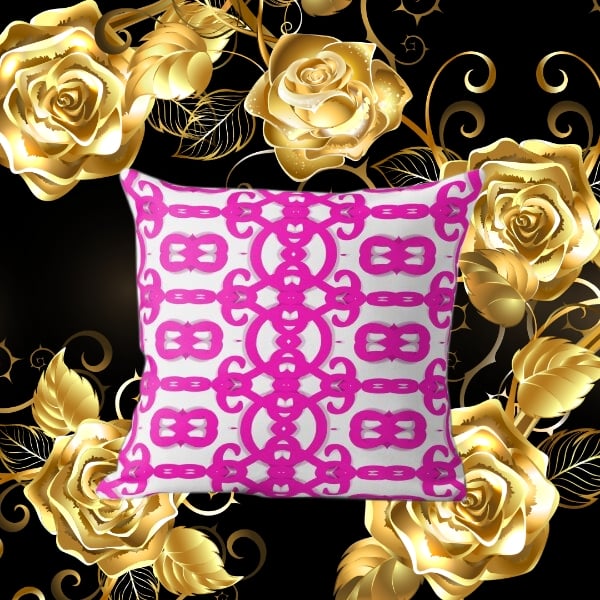 A throw pillow design created by Erin Nevers.