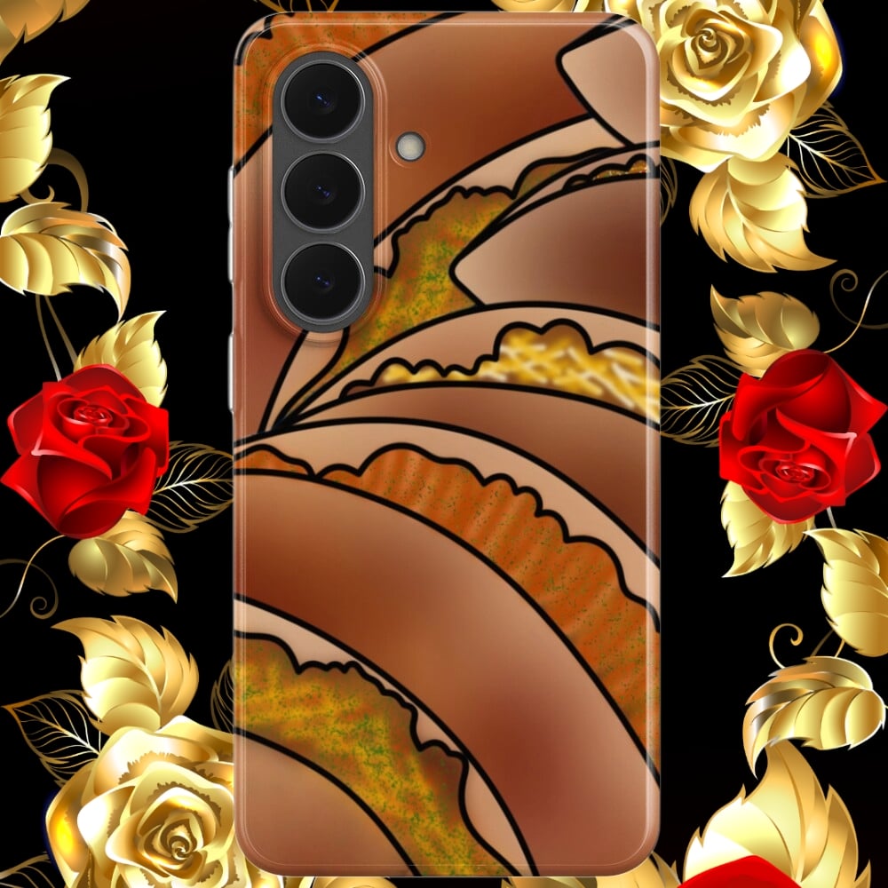 A phone case displaying an illustration of Tacos.