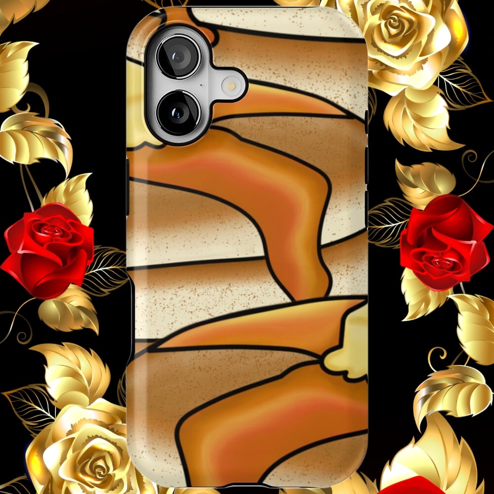 A phone case displaying an illustration of Pancakes.