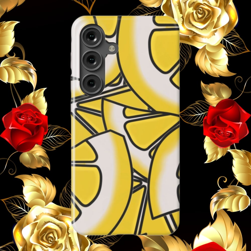A phone case displaying an illustration of Lemons.