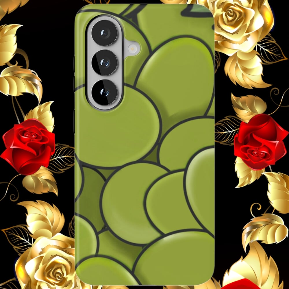 A phone case displaying an illustration of Grapes.