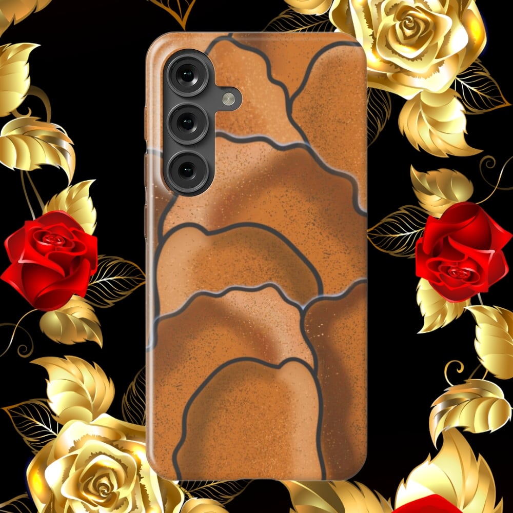 A phone case displaying an illustration of Chicken Strips.