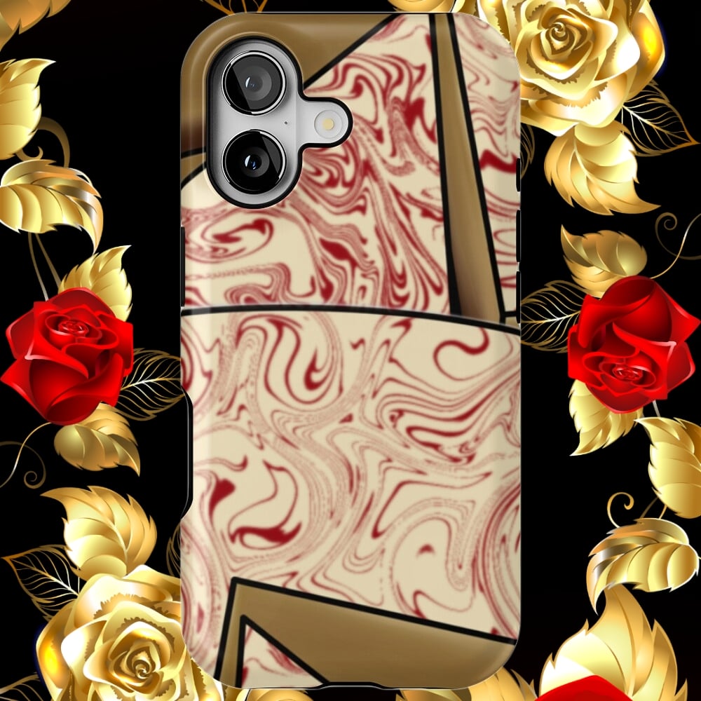A phone case displaying an illustration of Cheesecake.