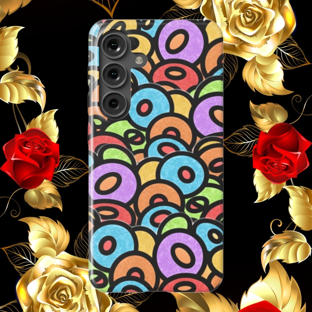 A phone case displaying an illustration of Cereal.