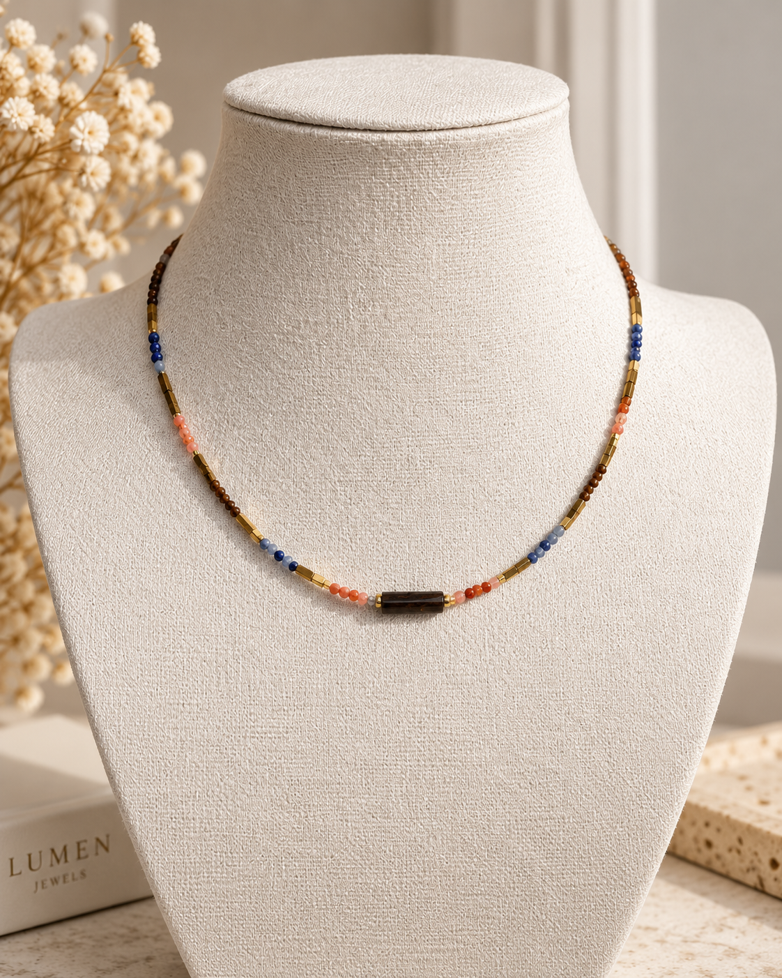 Collana minimal pietre naturali Lumen Jewels