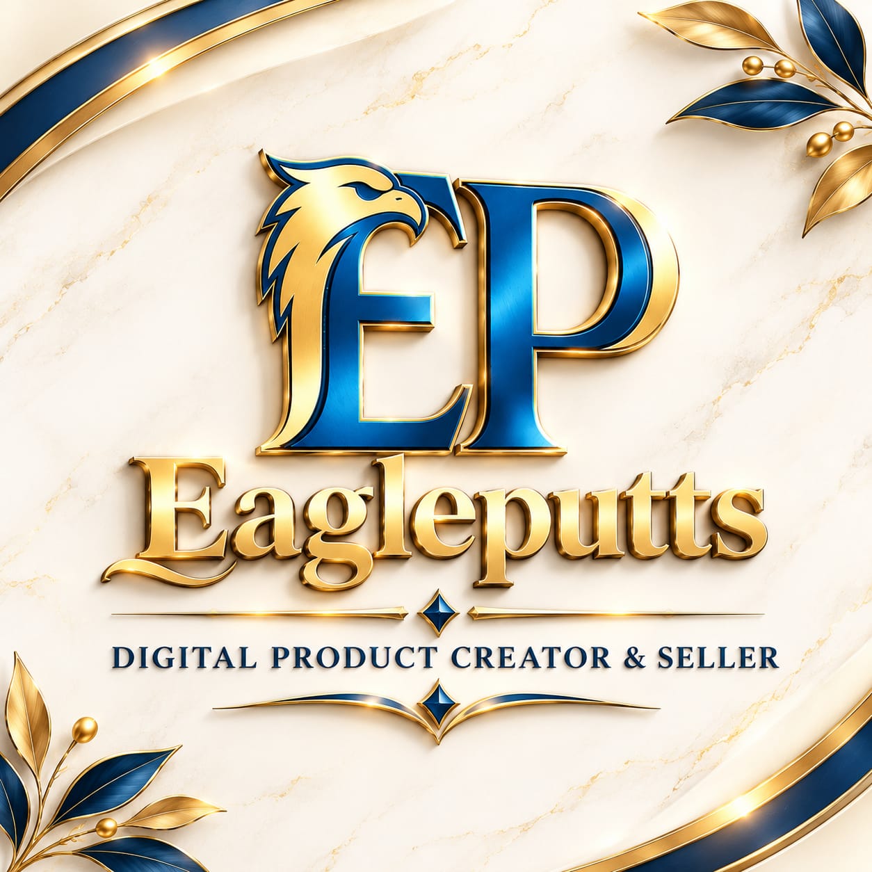 Eagleputts logo – Digital Product Creator & Seller offering premium Canva templates, planners, journals, digital products, and editable templates for creators and entrepreneurs.