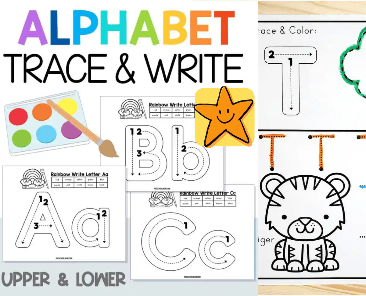 Alphabet tracing booklet sample with printable letter practice