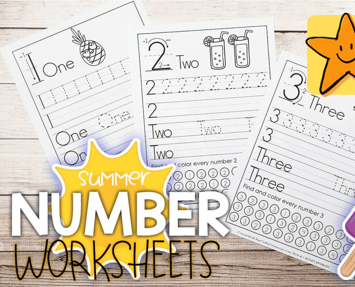 Number tracing worksheet sample
