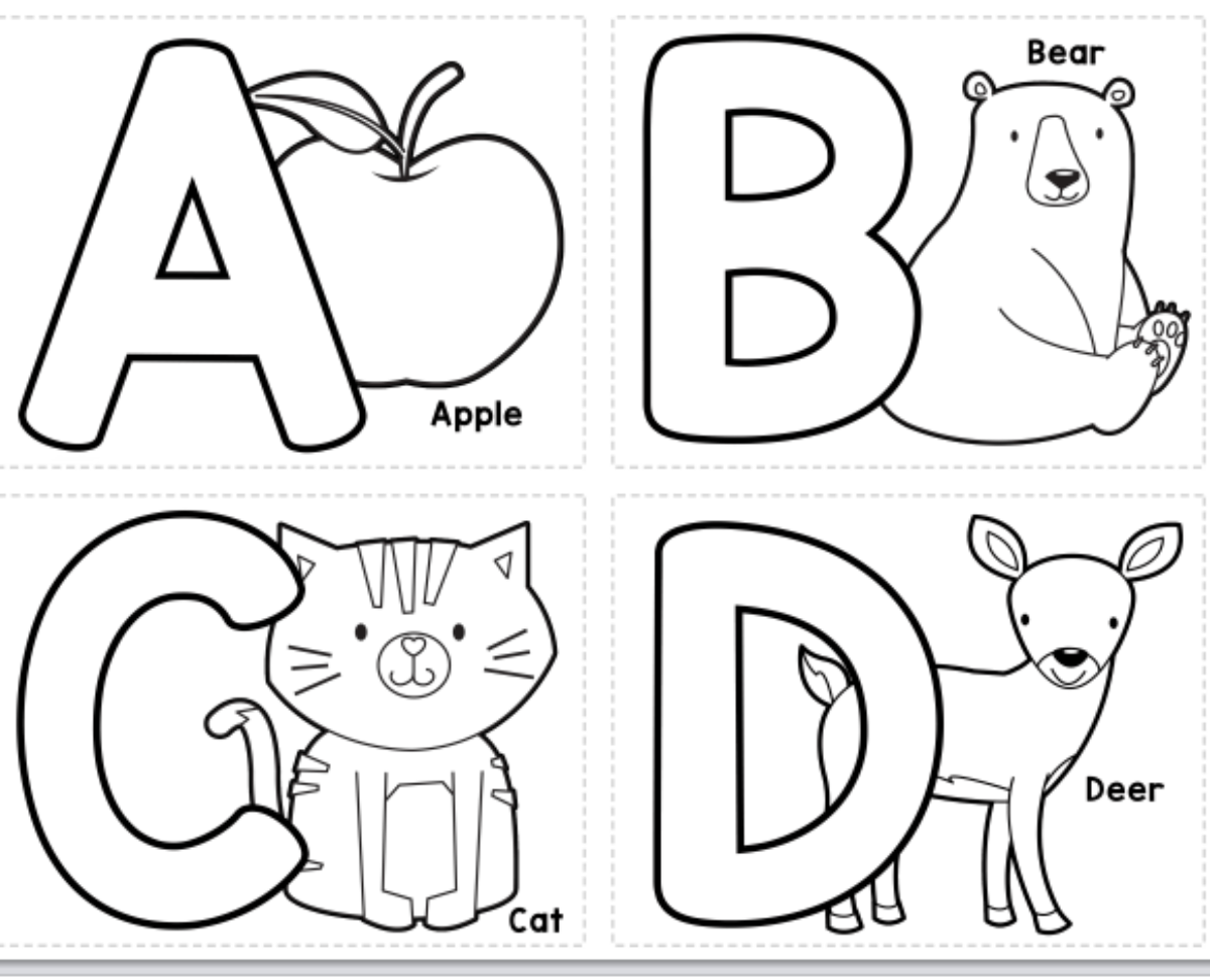 Printable coloring activity sample from the learning bundle