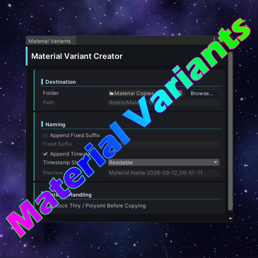 📁 Material Variant Creator Tool