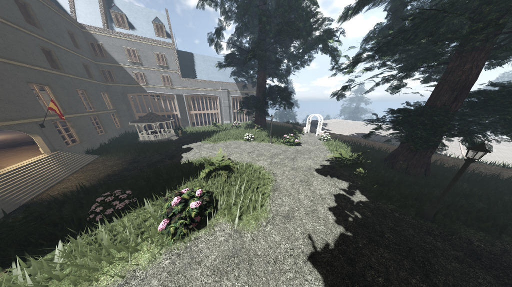 War-damaged city district