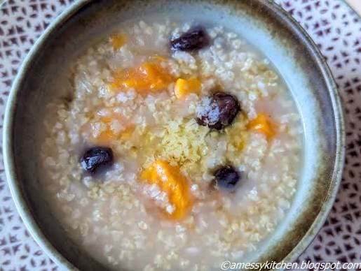 Congee Millet - Carottes - Shiitaké (Zhōu ou Gruau ou Porridge)