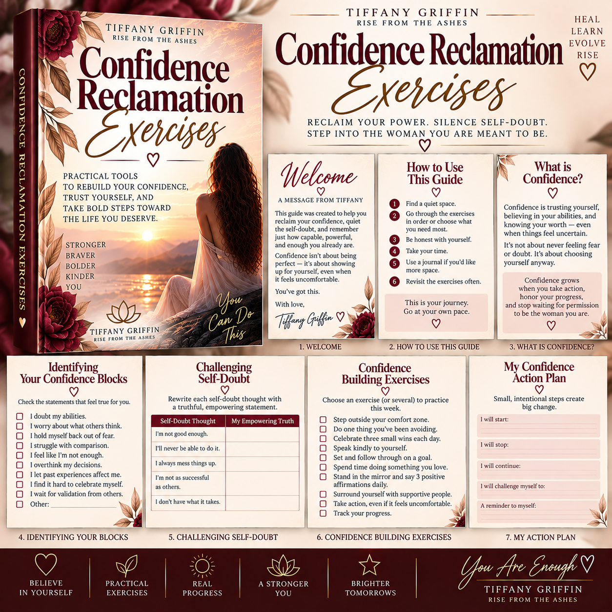 Confidence Reclamation Exercises for rebuilding self-confidence, self-belief, self-trust, and personal growth