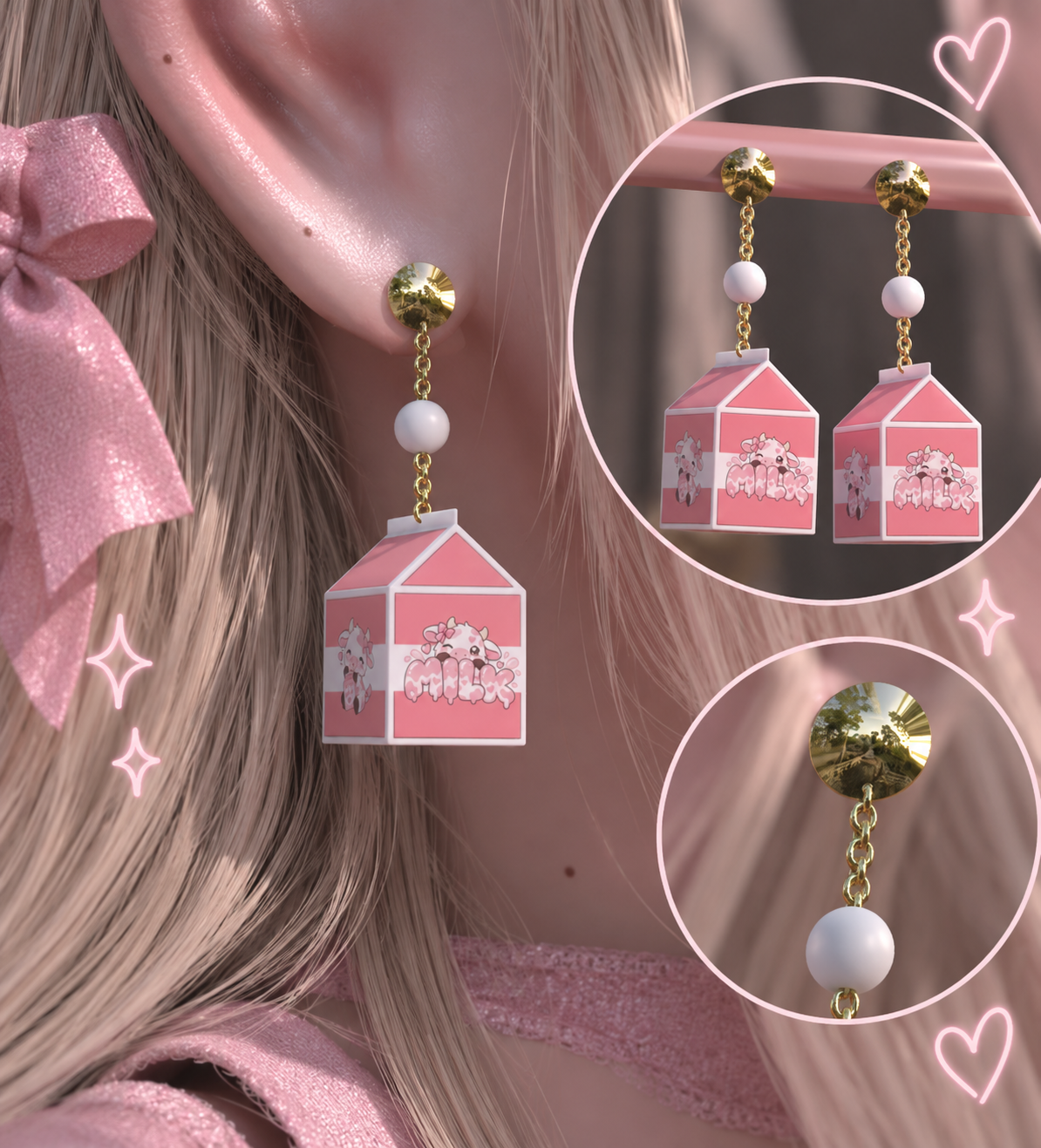 Kawaii Milk Earrings_ Leecha.exe