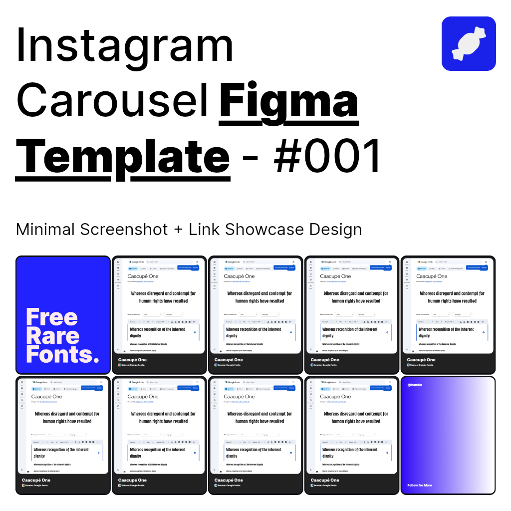 Minimal Webview Instagram Carousel — Figma Template #001 preview 1