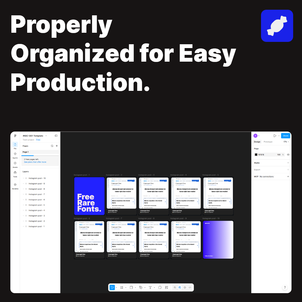 Minimal Webview Instagram Carousel — Figma Template #001 preview 2