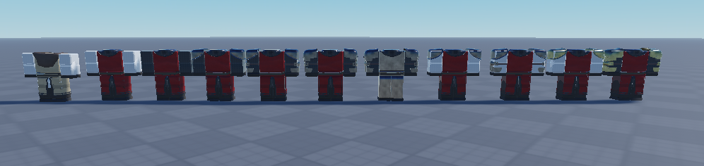 Medieval knight uniform variations