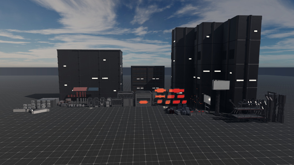 Sci-fi city asset pack collection